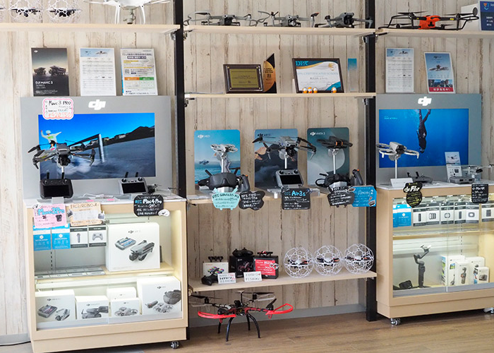 ドローン機器の購入可能 機体購入特典あり
